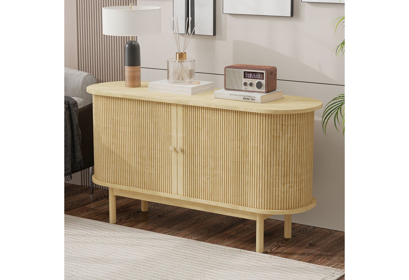 STILVORA Sideboard mit 2 Schiebetüren,Beistellschrank mit verstellbaren Regale&Holzbeinen (Retro Modernes Holz Sideboard mit Schiebetüren und Kiefernholzbeinen, 138 cm – Verstellbare Regale, elegantes Design, stabiler Stauraum für Esszimmer, Küche, Flur & Wohnzimmer – 60 kg Belastbarkeit) STILVORA Sideboard mit 2 Schiebetüren,Beistellschrank mit verstellbaren Regale&Holzbeinen (Retro Modernes Holz Sideboard mit Schiebetüren und Kiefernholzbeinen, 138 cm – Verstellbare Regale, elegantes Design, stabiler Stauraum für Esszimmer, Küche, Flur & Wohnzimmer – 60 kg Belastbarkeit) von STILVORA