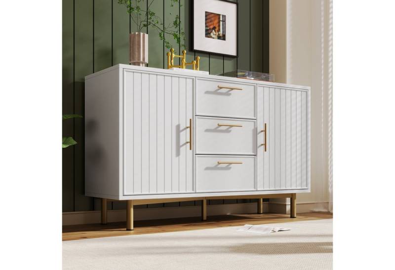 STILVORA Sideboard mit 2 Türen&3 Schubladen,Sideboard Flurschrank mit Ablage verstellbar (Beistellschrank, Aufbewahrungsschrank Sideboard) von STILVORA