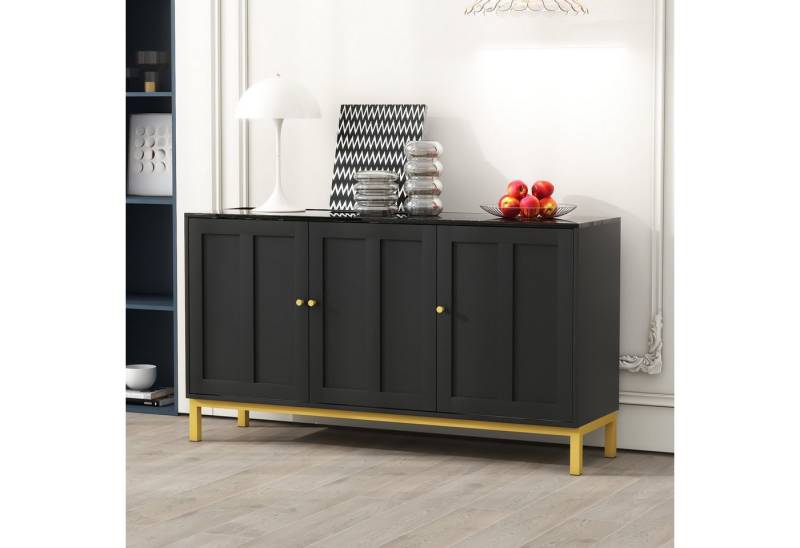 STILVORA Sideboard mit Marmorplatte,Aufwahrungsschrank Beistellschrank mit Metallbeine (für Wohnzimmer & Esszimmer – Viel Stauraum, Hochwertige Verarbeitung, Moderner Look, ideal für Küche, Wohnzimmer und Esszimmer), Gewichtskapazität: Tischplatte bis zu 40 kg, Regal bis zu 10 kg STILVORA Sideboard mit Marmorplatte,Aufwahrungsschrank Beistellschrank mit Metallbeine (für Wohnzimmer & Esszimmer – Viel Stauraum, Hochwertige Verarbeitung, Moderner Look, ideal für Küche, Wohnzimmer und Esszimmer), Gewichtskapazität: Tischplatte bis zu 40 kg, Regal bis zu 10 kg von STILVORA