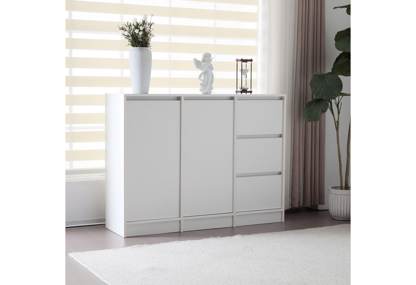 STILVORA Sideboard mit Schubladen,Aufwahrungsschrank Kommode mit verstellbaren Regal (Kommode, Schuhschrank, Anrichte, 1 St., 2Türen und 3 Schubladen), mit einem verstellbaren Regal von STILVORA