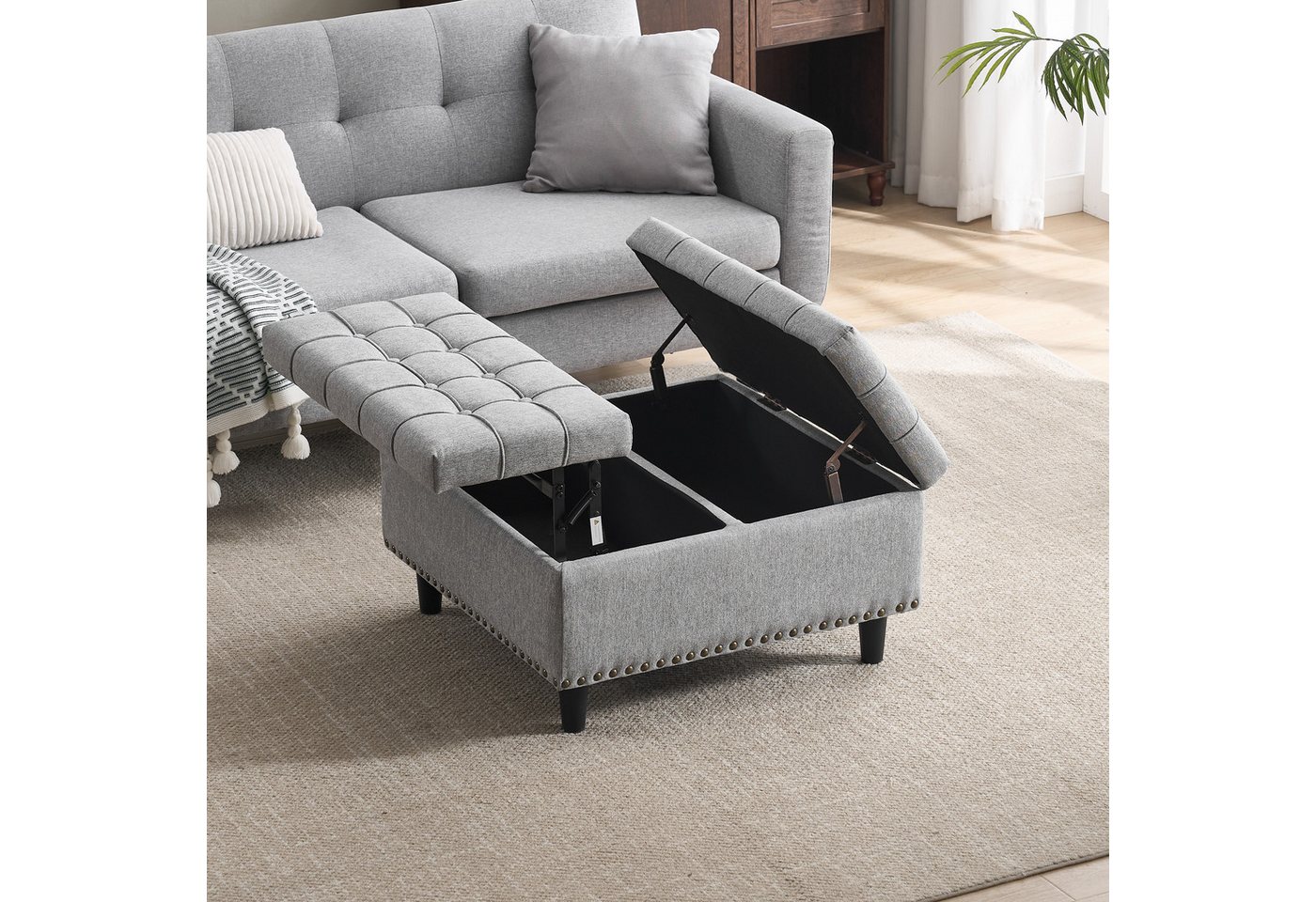 STILVORA Sitzhocker Truhenhocker mit Stauraum,Polsterhocker anhebbare Bank mit Stauraum STILVORA Sitzhocker Truhenhocker mit Stauraum,Polsterhocker anhebbare Bank mit Stauraum von STILVORA