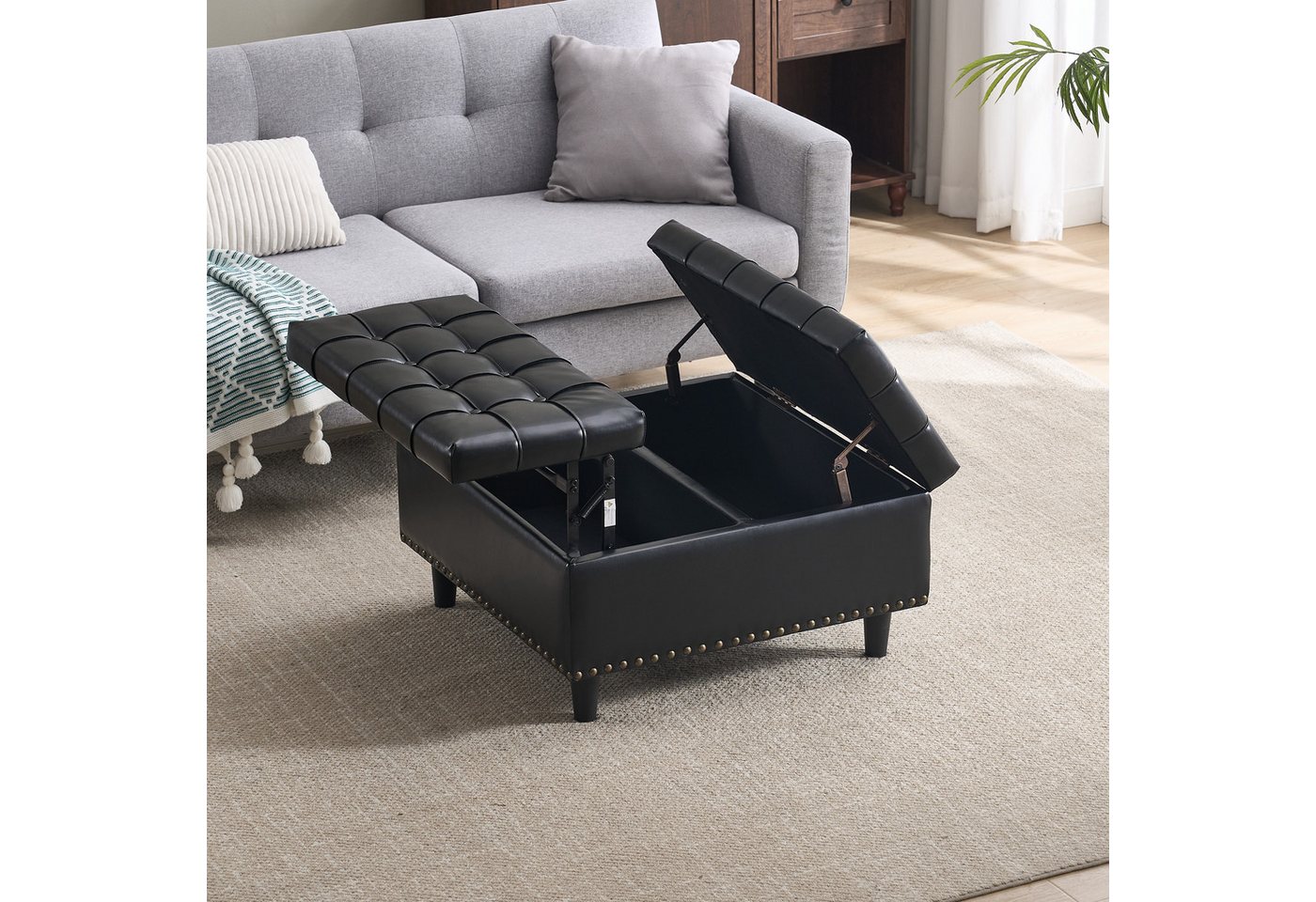 STILVORA Sitzhocker Truhenhocker mit Stauraum,Polsterhocker anhebbare Bank mit Stauraum STILVORA Sitzhocker Truhenhocker mit Stauraum,Polsterhocker anhebbare Bank mit Stauraum von STILVORA