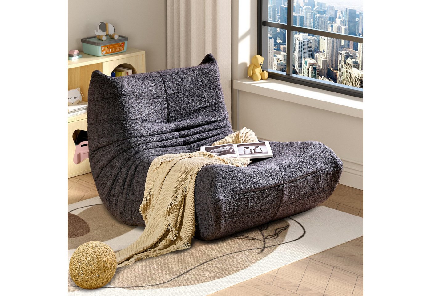STILVORA Sitzsack Relaxsessel Indoor-Lazy Sofa Einzelsofa,Hochelastischer Schwamm von STILVORA