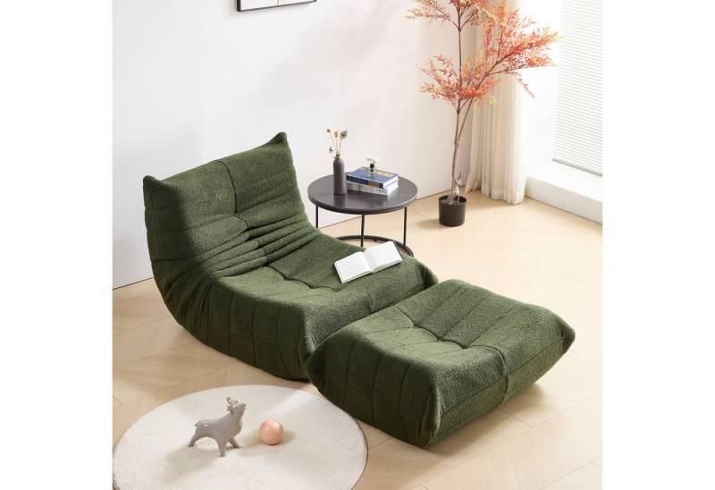 STILVORA Sitzsack Relaxsessel Indoor-Lazy Sofa mit Fußstütze & Hochelastischer Schwamm von STILVORA