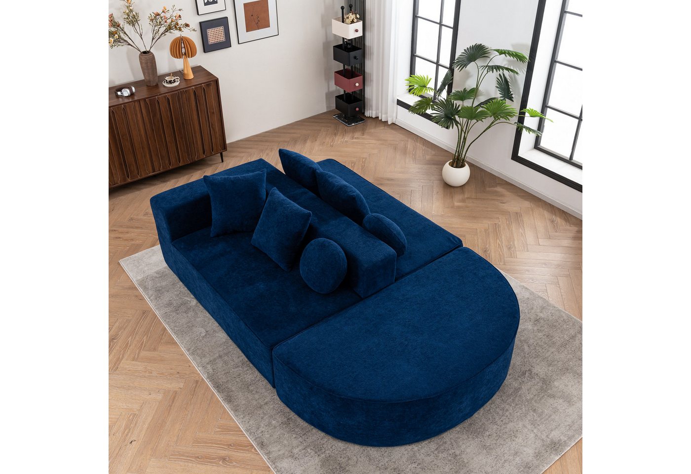 STILVORA Sofa Knochenloses Sofa,Modular Sofa,segmentiertem Wolkensofa,Chenille-Stoff, Modernes Modulares Wolkensofa – Bequemes Schlafsofa, Kein Aufbau erforderlich, Flexibles Design, Hautfreundlicher Cheryl-Stoff, Vollständige Schaumstoffstruktur., mit Relaxfunktion von STILVORA