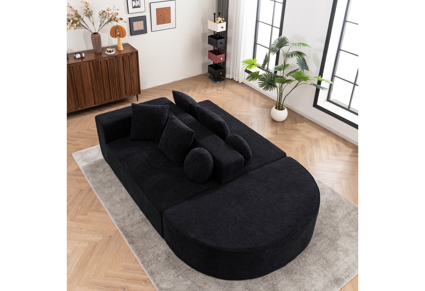 STILVORA Sofa Knochenloses Sofa,Modular Sofa,segmentiertem Wolkensofa,Chenille-Stoff, Modernes Modulares Wolkensofa – Bequemes Schlafsofa, Kein Aufbau erforderlich, Flexibles Design, Hautfreundlicher Cheryl-Stoff, Vollständige Schaumstoffstruktur., mit Relaxfunktion von STILVORA