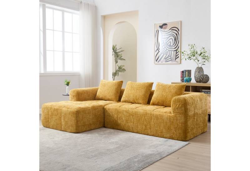 STILVORA Sofa mit bettfunktion,schlafsofas wohnzimmer,sofa l-form mit relaxfunktion, Perfekt für Entspannung & Nickerchen von STILVORA
