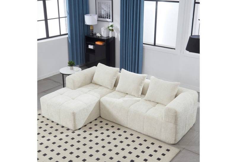 STILVORA Sofa mit bettfunktion,schlafsofas wohnzimmer,sofa l-form mit relaxfunktion, Perfekt für Entspannung & Nickerchen von STILVORA
