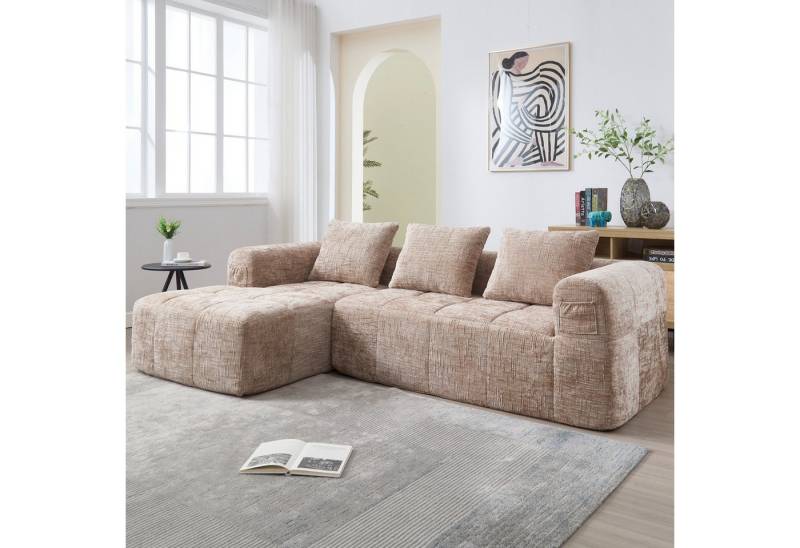 STILVORA Sofa mit bettfunktion,schlafsofas wohnzimmer,sofa l-form mit relaxfunktion, Perfekt für Entspannung & Nickerchen von STILVORA