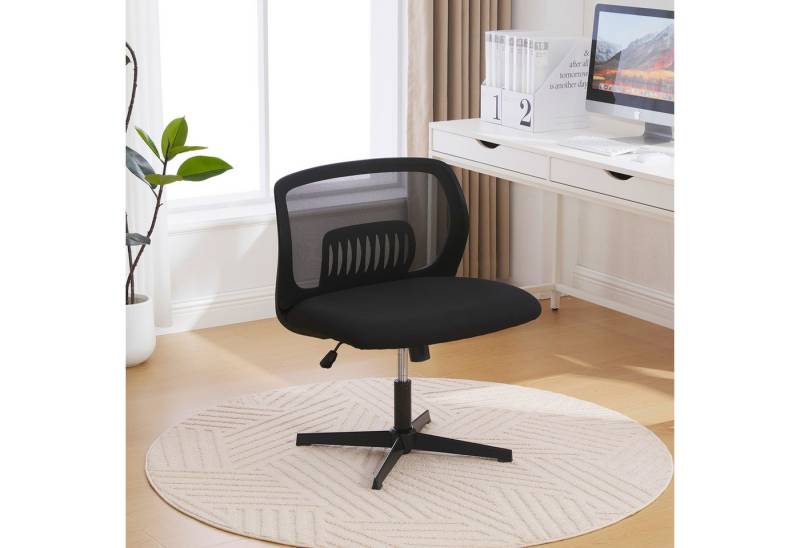 STILVORA Stuhl Armloser Bürostühle,Lesesessel mit breiten Polstern,360°-Drehung (mit Wippfunktion, Höhenverstellbar und 360° drehbar), Breiter Sitz für Komfort, Schlafzimmer, bis 200 kg von STILVORA