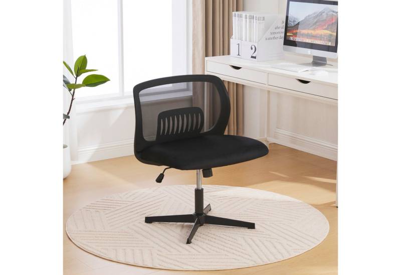 STILVORA Stuhl Armloser Bürostühle,Lesesessel mit breiten Polstern,360°-Drehung (mit Wippfunktion, Höhenverstellbar und 360° drehbar), Breiter Sitz für Komfort, Schlafzimmer, bis 200 kg von STILVORA