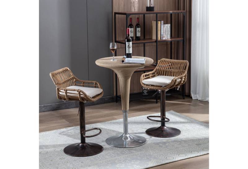 STILVORA Stuhl höhenverstellbar 2er set vintage Barstuhl mit Fußstütze (Set aus 2 Verstellbaren Barhockern mit Fußstütze – Höhenverstellbar, 360° drehbar, Rattan-Stil, Vintage Gold, Stabile Metallbasis, Perfekt für Küche und Esszimmer – Max. 150 kg Belastbarkeit, 2 St) STILVORA Stuhl höhenverstellbar 2er set vintage Barstuhl mit Fußstütze (Set aus 2 Verstellbaren Barhockern mit Fußstütze – Höhenverstellbar, 360° drehbar, Rattan-Stil, Vintage Gold, Stabile Metallbasis, Perfekt für Küche und Esszimmer – Max. 150 kg Belastbarkeit, 2 St) von STILVORA