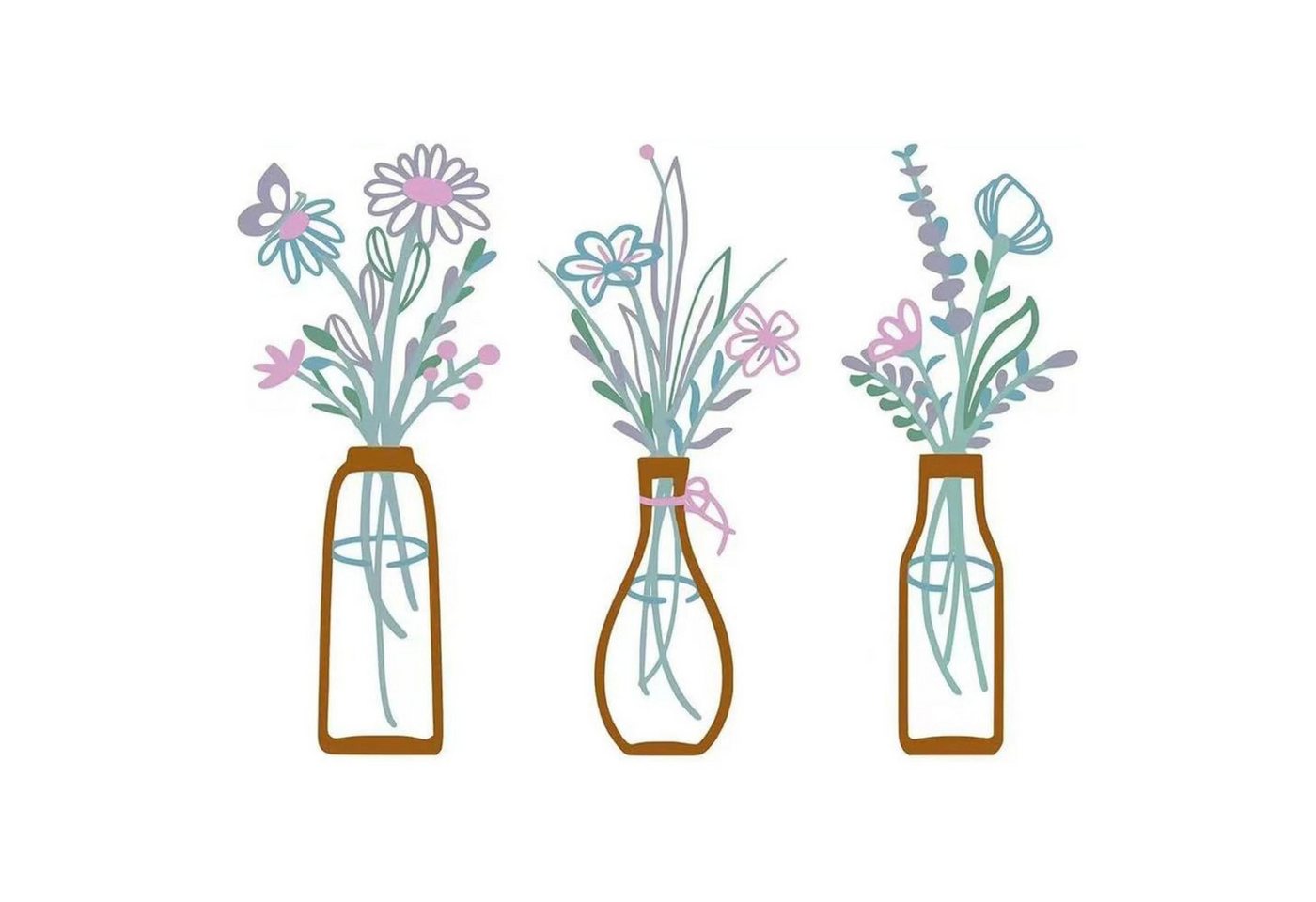 STILVORA Wanddekoobjekt 3er Vase Wall Art Wanddeko für Wohnzimmer,Raumdekoration Metall STILVORA Wanddekoobjekt 3er Vase Wall Art Wanddeko für Wohnzimmer,Raumdekoration Metall von STILVORA