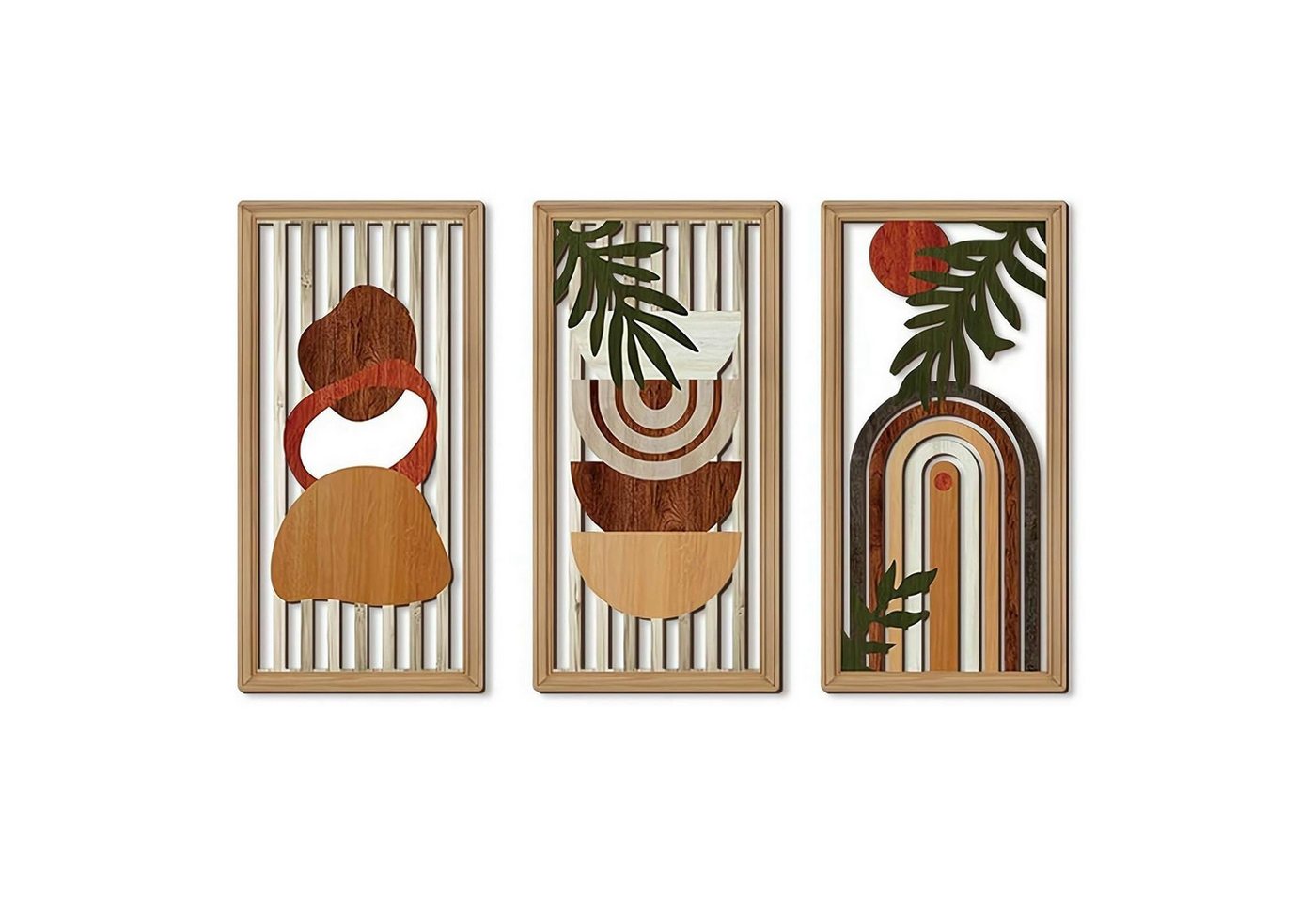 STILVORA Wanddekoobjekt 3er set Blatt Art Wanddeko für Wohnzimmer,Raumdekoration aus Holz STILVORA Wanddekoobjekt 3er set Blatt Art Wanddeko für Wohnzimmer,Raumdekoration aus Holz von STILVORA