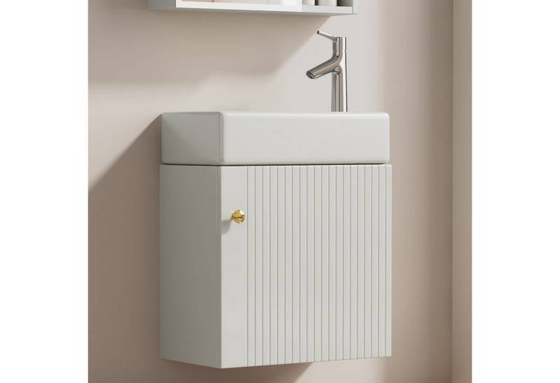 STILVORA Waschtisch mit Waschbecken,Badezimmerschrank Waschtischunterschrank mit Stauraum (Kleiner Waschtischunterschrank mit Waschbecken 46 cm – Modernes Design mit Soft-Closing-Technologie, Große Stauraumkapazität, Ideal für kleine Bäder, Gäste-WC, Minimalistischer Stil) STILVORA Waschtisch mit Waschbecken,Badezimmerschrank Waschtischunterschrank mit Stauraum (Kleiner Waschtischunterschrank mit Waschbecken 46 cm – Modernes Design mit Soft-Closing-Technologie, Große Stauraumkapazität, Ideal für kleine Bäder, Gäste-WC, Minimalistischer Stil) von STILVORA