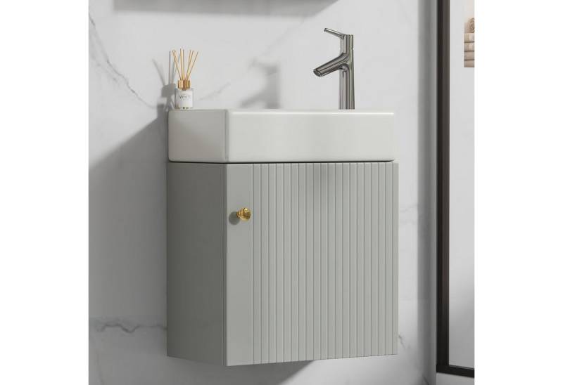 STILVORA Waschtisch mit Waschbecken,Badezimmerschrank Waschtischunterschrank mit Stauraum (Kleiner Waschtischunterschrank mit Waschbecken 46 cm – Modernes Design mit Soft-Closing-Technologie, Große Stauraumkapazität, Ideal für kleine Bäder, Gäste-WC, Minimalistischer Stil) STILVORA Waschtisch mit Waschbecken,Badezimmerschrank Waschtischunterschrank mit Stauraum (Kleiner Waschtischunterschrank mit Waschbecken 46 cm – Modernes Design mit Soft-Closing-Technologie, Große Stauraumkapazität, Ideal für kleine Bäder, Gäste-WC, Minimalistischer Stil) von STILVORA