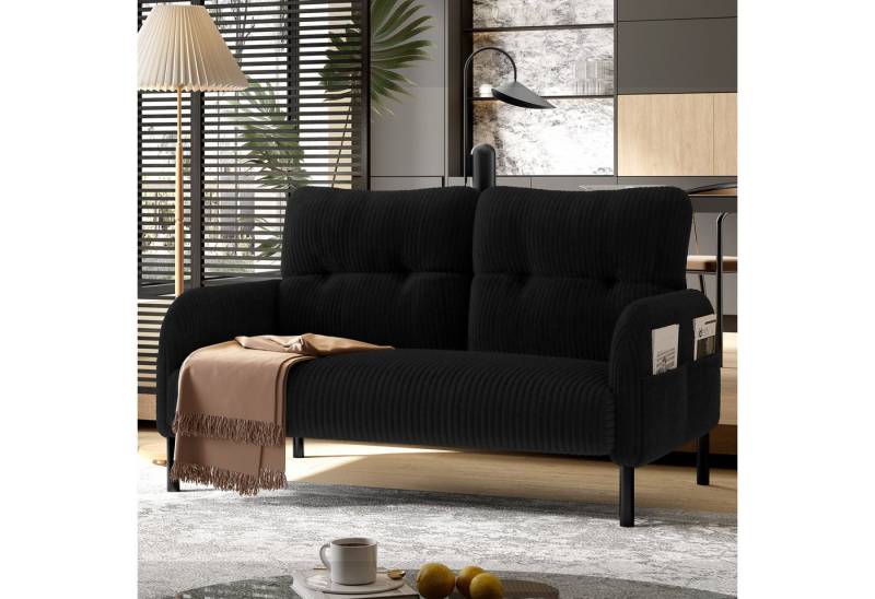 STILVORA Wohnzimmer-Set aus Cordstoff,Zweisitzer Relaxsofa mit Seitentasche&Metallgestell STILVORA Wohnzimmer-Set aus Cordstoff,Zweisitzer Relaxsofa mit Seitentasche&Metallgestell von STILVORA