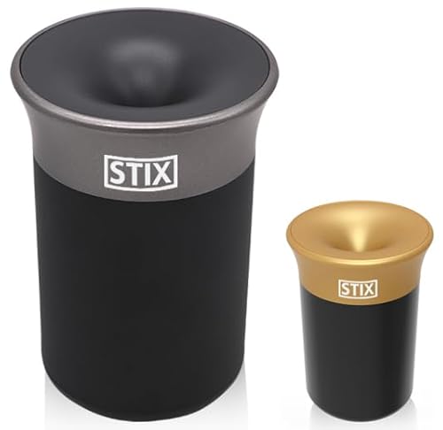 STIX-Becher Auto Aschenbecher (erhältlich in 2 Farben) kompatibel mit IQOS Iluma Prime One Terea, Duo 3 Heets, GLO Neo Tabak Sticks - schwarz/grau von STIX