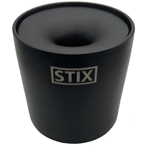 STIX-Becher XXL Keramik Aschenbecher kompatibel mit IQOS Iluma Prime One Terea, Duo 3 Heets, GLO Neo Veo Tabak Sticks - schwarz von STIX