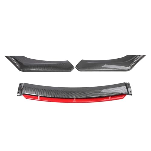 STLYBAZ Auto Frontlippe Frontspoiler Antikollision Frontstoßstange Spoiler Lippe Zubehör, für Peugeot RCZ 2011-2025,Carbon+Red von STLYBAZ