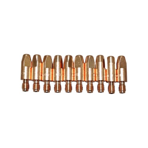 Der Meisterladen Stromdüse Kontaktrohr Schweißdüsen 10 Stk. 0,8mm-1,2mm M6x28 MIG/MAG Typ 25/24/240 (10 Stk. 0,8 mm) von STM Der Meisterladen