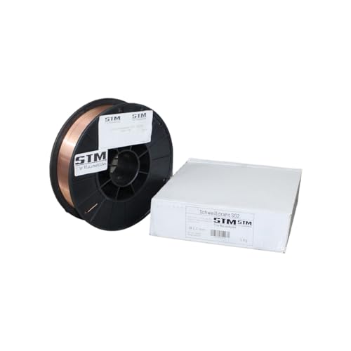 STM Der Meisterladen Schweißdraht SG2 5k kg Stahl verkupfert Ø 0,8 oder 1,0 mm CO2 G3Si1 MIG MAG, Größe: 1,0 mm von STM Der Meisterladen