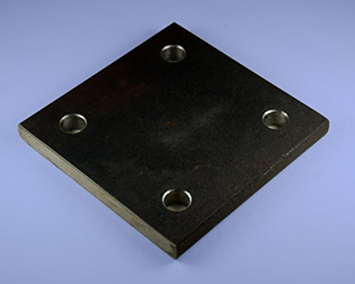 Ankerplatte, 150 x 150 x 15 mm Fußplatte Stahlplatte gebohrt S235JR ST37 von STM-Fulda