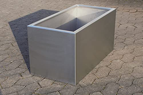 STM-Fulda Blumenkübel Pflanzkübel Pflanzgefäße Pflanztrog Edelstahl gebürstet 80 x 40 x 40 cm von STM-Fulda