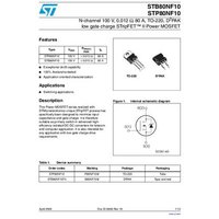 STMicroelectronics STB80NF10T4 MOSFET 1 N-Kanal 300W D2PAK von STMICROELECTRONICS