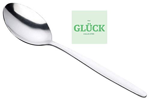 12 STÜCK KAFFEELÖFFEL TEELÖFFEL Edelstahl Kaffee LÖFFEL Coffee Spoon EIERLÖFFEL + gratis Glück Aufkleber von STMK