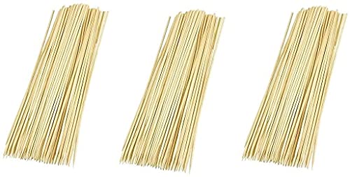 300 Stück Bambus Schaschlikspieß, ca 30cm, Grillspieß, Bamboo Skewer + gratis Glück Aufkleber von STMK