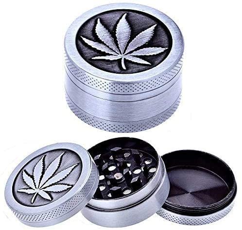 Grinder aus Metal für Tabak, Kräuter und Gewürze, Tobacco Spice Crusher Herb+ gratis Glück Aufkleber von STMK