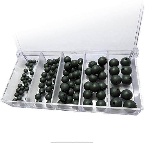 Set: 100 Premium Gummiperlen sortiert Rubber beads 4, 5, 6, 7, 8mm + gratis Petri Heil! Aufkleber von STMK