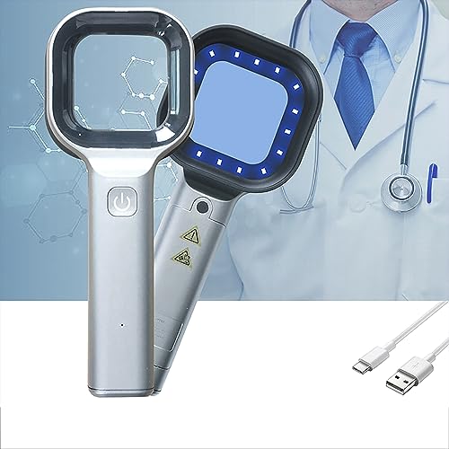 Holzlampe, Handfilterlampen-Hautdiagnosegerät, 2-fache Vergrößerung, Klare Sicht, Einfach Zu Bedienen, Für Dermatologische Analysetestuntersuchung von STMKB
