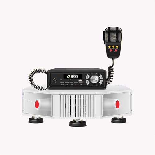 STMKB 400 W Auto-Megaphon, Außendach-Werbelautsprecher Mit Bluetooth-Verstärker Und Megaphon, Unterstützt Aufnahme/USB/TF-Kartenwiedergabe, 4 Hochtöner + 4 Tieftöner, 360°-Sound von STMKB