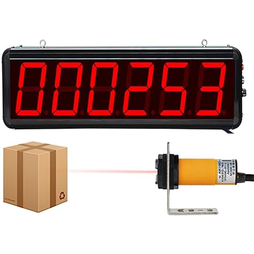 STMKB 6-stelliger Digitaler Zähler, Produktionslinienzähler Mit Infrarot-Durchgangssonde, Zählung Bis 999999, Sensorabstand 10–70 cm, Abschaltspeicherfunktion, Geeignet Für Fabriken Und Werkstätten STMKB 6-stelliger Digitaler Zähler, Produktionslinienzähler Mit Infrarot-Durchgangssonde, Zählung Bis 999999, Sensorabstand 10–70 cm, Abschaltspeicherfunktion, Geeignet Für Fabriken Und Werkstätten von STMKB