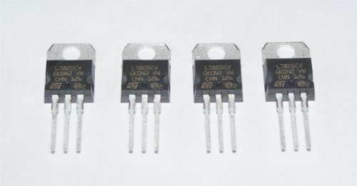 TO-220-Spannungsregler 7805, 4 Stück, L7805CV, 5 V, positiv elpohl® von STMicroelectronics