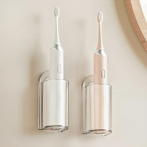 2PCS Transparente Elektrischer Zahnbürstenhalter, STNRST-IN Selbstklebender Automatischer Zahnbürstenzubehör mit Entwässerung, Universal Zahnbürstenhalter Wand Ohne Bohren für Dusche Badezimmer 2PCS Transparente Elektrischer Zahnbürstenhalter, STNRST-IN Selbstklebender Automatischer Zahnbürstenzubehör mit Entwässerung, Universal Zahnbürstenhalter Wand Ohne Bohren für Dusche Badezimmer von STNRST-IN