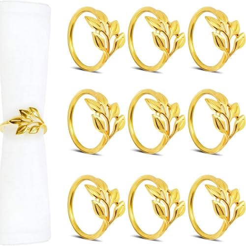 Goldene Serviettenringe, STNRST-IN Blatt-Design, Metall, langlebig, Serviettenringhalter, Schnallen, elegante Serviettenringe, Großpackung für Abendessen, Tischdekoration, Thanksgiving, Weihnachten Goldene Serviettenringe, STNRST-IN Blatt-Design, Metall, langlebig, Serviettenringhalter, Schnallen, elegante Serviettenringe, Großpackung für Abendessen, Tischdekoration, Thanksgiving, Weihnachten von STNRST-IN