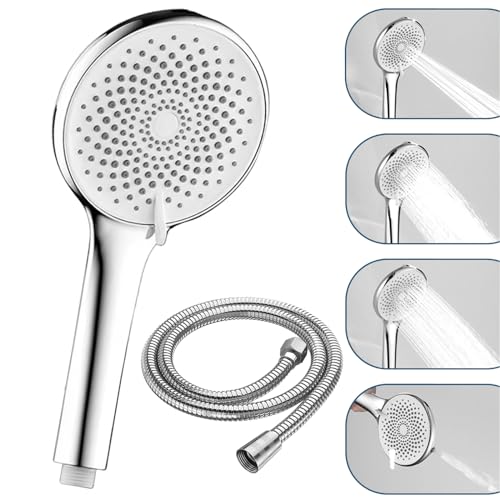 STOAT®duschkopf mit schlauch. Großer XXL-Brausekopf, explosionsgeschützter Brauseschlauch aus Edelstahl。duschbrause mit schlauch。brausekopf dusche。duschkopf groß。duschschlauch mit duschkopf。dusche pro von STOAT