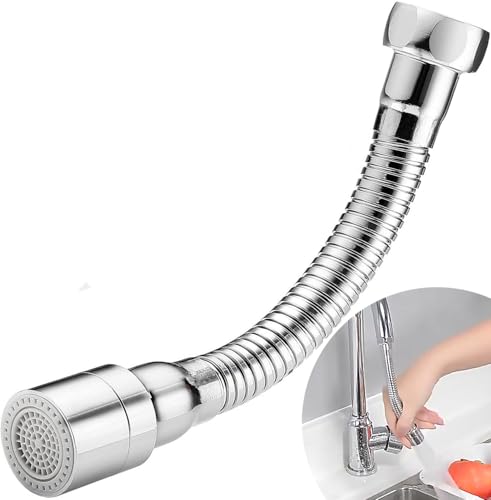 STOAT®wasserhahn verlängerung.18cm Hergestellt aus rostfreiem Stahl 304. Fixierbare Richtung. Bequem für Zähneputzen und Waschen Gesicht, Haare waschen und Wasser zu fangen. von STOAT