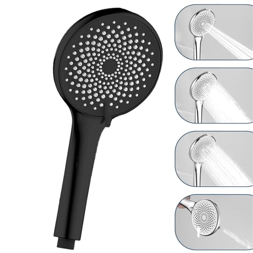 STOAT®duschkopf groß xxl.Schwere Textur und solide Materialien. Vier Modi für Ihre Wahl.duschbrause.shower head.handbrause dusche.duschkopf xxl.duschen.großer duschkopf.handbrause schwarz.dusche pro von STOAT