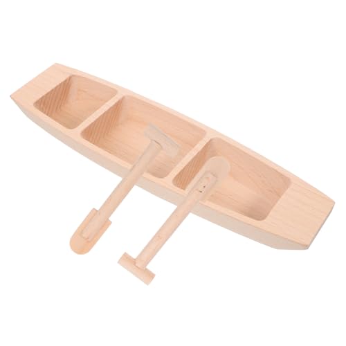 STOBAZA 1 Satz DIY Holzboot Modellset Unvollendetes Holzboot für Kreative Bastelprojekte Dekoration für Büro und Robuste Holzstruktur für Langfristige Nutzung Rustikale Bootsskulptur für von STOBAZA