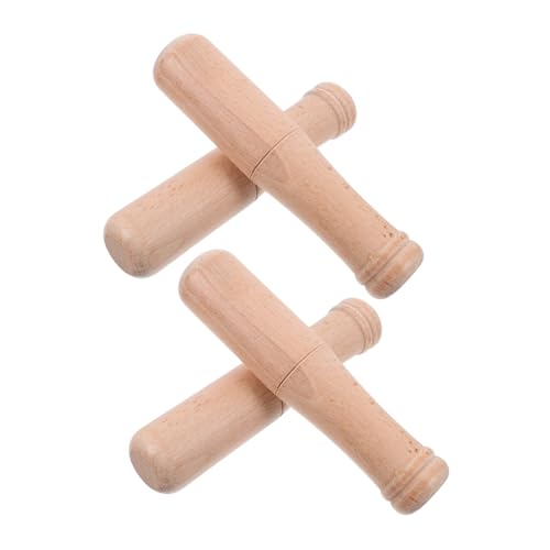 STOBAZA 1 Satz Teiliges Holz Stampfer Mit Großem Kopf Vielseitiger Küchenstampfer Für Knoblauch Gewürze Kräuter Langlebiger Manueller Holz Stampfer Für Effektives Zerdrücken Und 4 Stück von STOBAZA