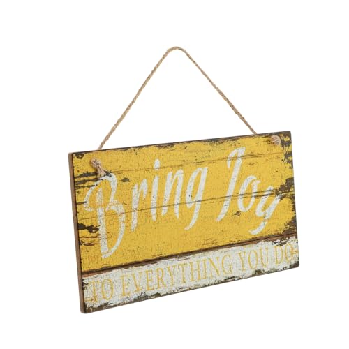 STOBAZA 1 Stück Kreatives Wandhängeschild aus Holz mit Inspirierendem Slogan für Büro Dekoration Langlebige Wanddeko für Innen Außen für Türen und Wände von STOBAZA