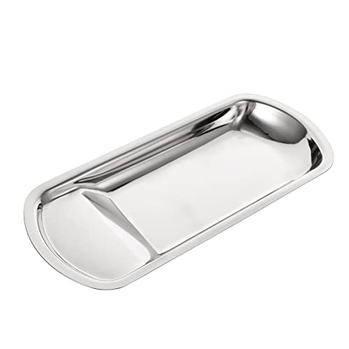 STOBAZA 1 Stück Servierplatte mit Löffelablage Multifunktionales Buffet Tablett für Küche und Restaurant für Besteck und Serviergeschirr Leicht zu Reinigen und Wiederverwendbar von STOBAZA