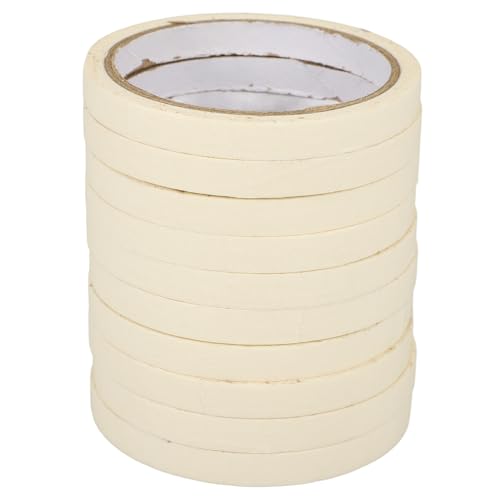 STOBAZA 10 Rollen Maler kreppband Leicht Abreißbares Rückstandsfreies Abdeckband für DIY Heimwerker Präzises Abkleben bei Renovierung Kunst und Malerarbeiten Professionelle von STOBAZA