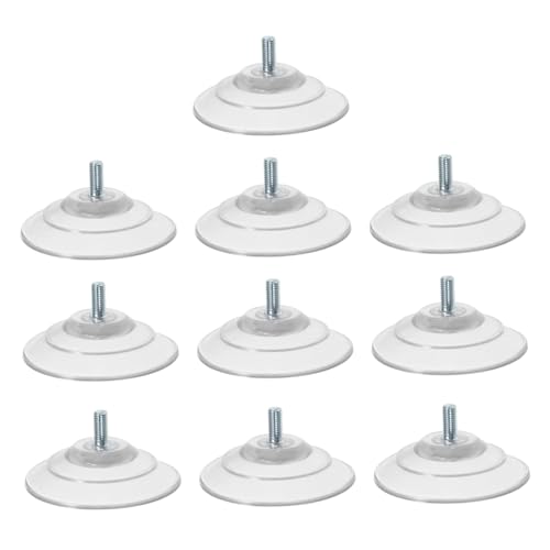 STOBAZA 10 Sätze Schraubenschraubensaugung Tasse Schraubengewindeseckpads Kleine Schraubsaugung Tasse Saughalter Aus Glas Klebglassaugung Saugnäpfe Mit Löchern Saugerstange Transparent Pvc von STOBAZA