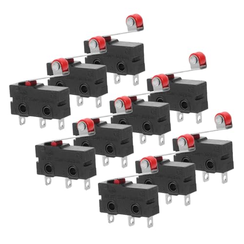 STOBAZA 10 Stück Mikroschalter mit Rollenhebel Spdt Mini Endschalter mit Micro Roller Hebelarm Polig Kompakte Vielseitig für Steuerungen und Elektrogeräte STOBAZA 10 Stück Mikroschalter mit Rollenhebel Spdt Mini Endschalter mit Micro Roller Hebelarm Polig Kompakte Vielseitig für Steuerungen und Elektrogeräte von STOBAZA