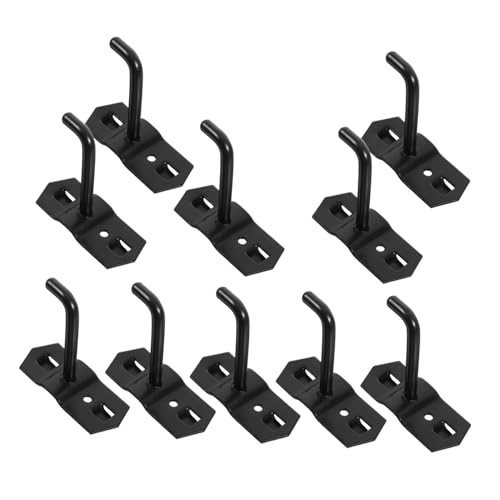 STOBAZA 10 Stück Schwarze Heavy Duty Lochplattenhaken Stabile Quadratische Pegboard Wandhaken für Einzelhandel Robuste Werkzeughalter Platzsparende Wandorganisation Belastbare Regalhalter von STOBAZA